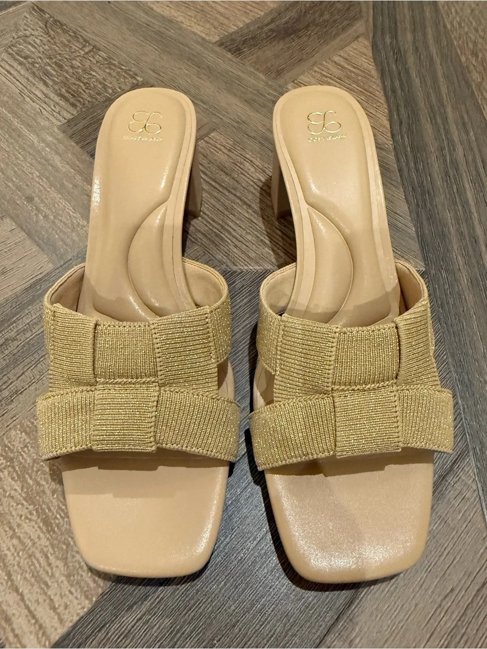 Cosy Island PebbleGrace Woven Block Heeled Sandal